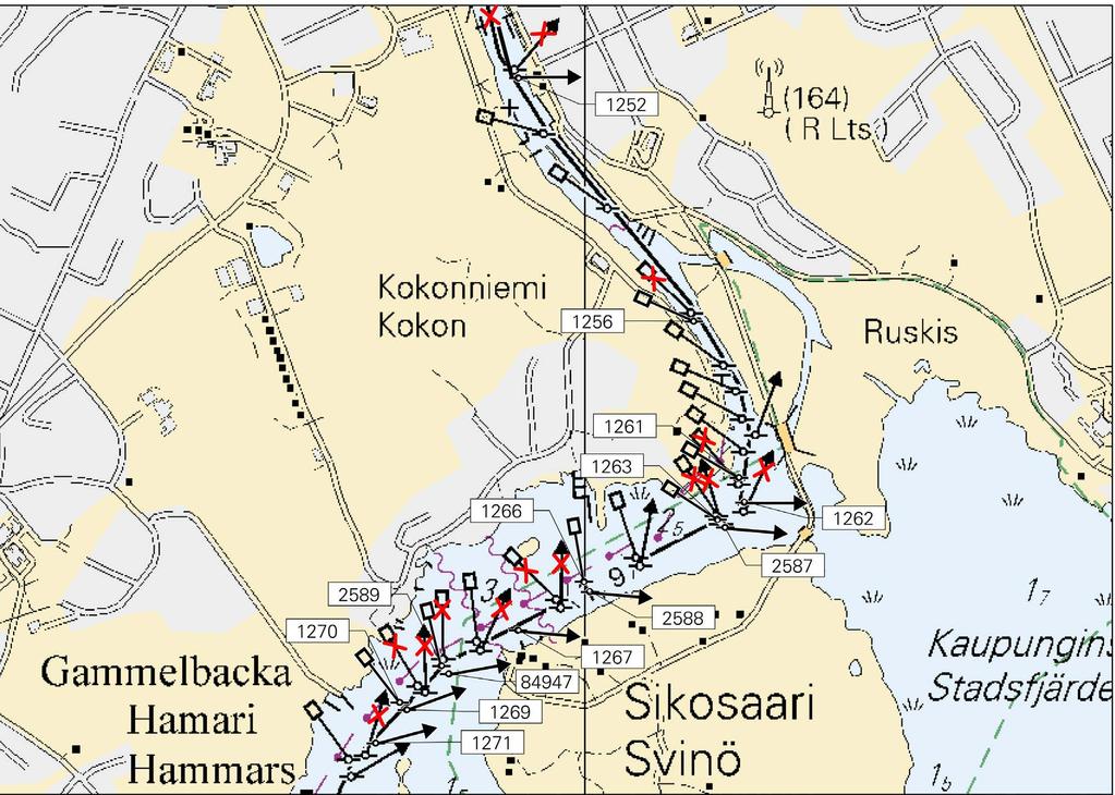 20 Kuva viitteeksi, karttaotteet ei merikartan mittakaavassa / Bild för referens, kortutdrag inte i sjökortets skala / Image for reference, chart extracts not to scale of chart ( FTA,