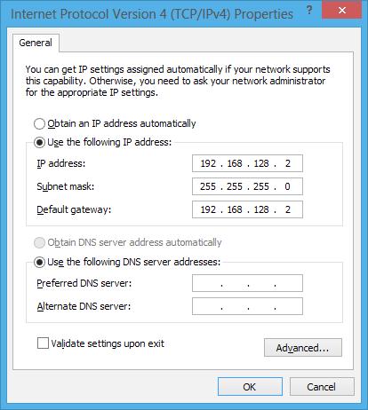 Staattisen IP-verkkoyhteyden määrittäminen 1. Toista vaiheet 1 5 kohdasta Configuring a dynamic IP/PPPoE network connection (Liittäminen dynaamiseen IP/PPPoE-verkkoon).