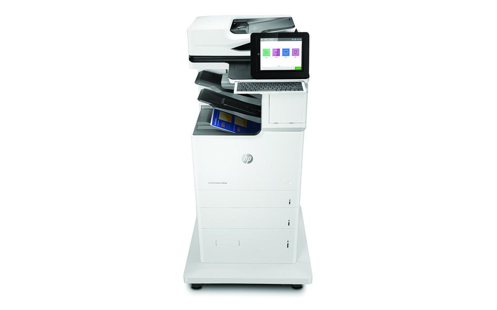 Tiedot HP Color LaserJet Enterprise Flow M682z -monitoimilaite Suorituskyvyn ja tietoturvan huippua.