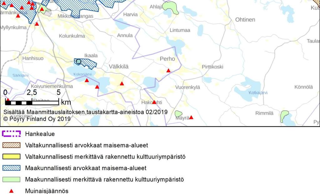 Pirkanmaan maakuntakaava 2040 yhteyteen tehdyn tuulivoima-alueiden arkeologinen potentiaaliselvityksen mukaan alueilta on todennäköisesti löydettävissä ainakin historiallisen ajan elinkeinohistoriaan