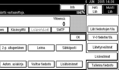 Internet-faksien lähetys Jos Automaattinen lähettäjän nimi -kohdassa asetuksena on Päällä, lähettäjä määritetään automaattisesti.