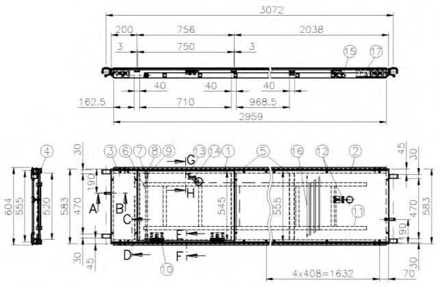 (1) Combi-Mirror WISA-lastulevy 10x545 mukainen Z-9.1-430 BFU 100-G (rakennusvaneriviilu) (2) Combi-Mirror WISA-lastulevy 10x555 mukainen Z-9.