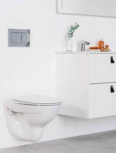 TYYLIKÄS JA TOIMIVA WC IDO Glow 65 SEINÄ-WC PAKETTI Kotimainen seinä-wc-istuin. Huuhtelukaulukseton Rimfreemalli, jossa helposti puhdistettava Smart-lasite.