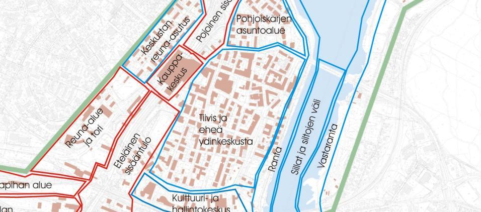 Keskustan osayleiskaavan yhteydessä laaditussa selvityksessä kaupunkikuvaa on analysoitu jakamalla keskusta-alue vyöhykkeisiin. Suunnittelualue sijaitsee sinisellä kaupunkikuvavyöhykkeellä.