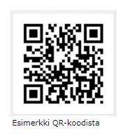 Korttiin on mahdollista lisätä myös QR-koodi, jonka