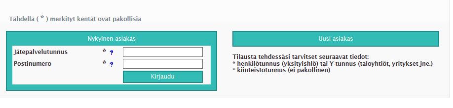 Jätehuollon sähköinen asiointipalvelu Löytyy verkkosivuilta Asiointi-otsikon alta tai osoitteella www.hsy.