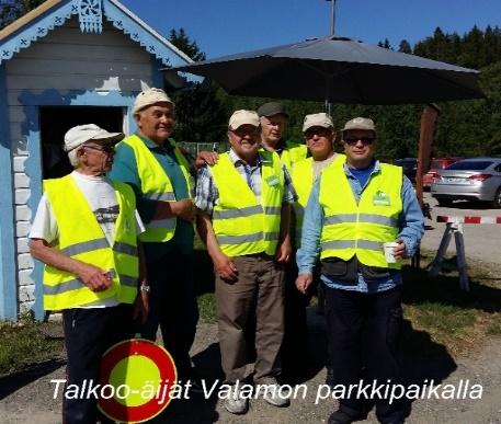 Talkoo-äijät Talkoo-äijät järjestävät vapaaehtoista työvoimaa erilaisiin tapahtumiin. Ryhmä hoitaa muun muassa Valamon liikenneohjauksen juhlien ja kesän aikana.