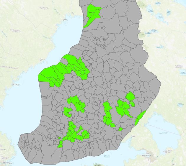 TUOTANNON TILANNE Hinta-alueiden tuotanto käynnissä kahdeksassa