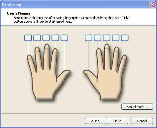 n117 VAIO-tietokoneen mukauttaminen 7 Tee pyyhkäisytesti pyyhkäisemällä sormesi sormenjälkitunnistimen yli neljä kertaa ja napsauta sitten Seuraava-painiketta. äkyviin tulee Enrollment-ikkuna.