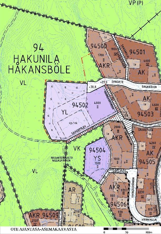 Yleiskaava Vantaan yleiskaavassa 2007 suunnittelualuetta koskee merkintä tehokas asuntoalue.
