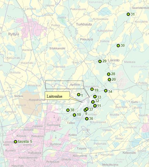 15 4.8.1 Sammalet Taustapisteisiin verrattuna näytealojen 32 ja 33 sammalnäytteiden tuloksissa havaittiin metallipitoisuuksissa kohonneita arvoja useiden tutkittujen metallien osalta.