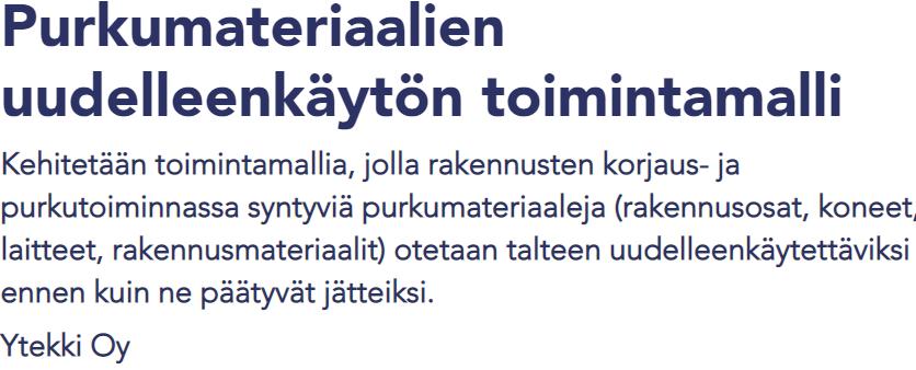 Toimenpiteet, jatkokehitys Lahdessa 2019 CIRCWASTE hankkeen tilanne ja toimenpiteet Lahdessa EAKR hankkeet (hakuvaiheessa) LAMKin hanke (Rakennus- ja purkujätteiden jätteiden arvoketjut)