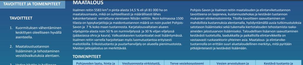 Veden käytön ja hallinnan tehostaminen sekä kuljetettavan veden määrän vähentäminen