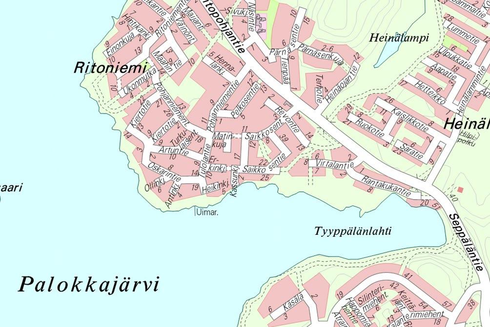 40:040 / SAIKKOSENTIEN JA REVONTIEN ASEMAKAAVAN MUUTOS / ASEMAKAAVASELOSTUS (5) Kuva 2 Kaava-alueen sijainti. 3.1.