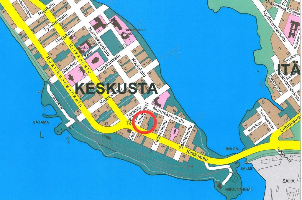 1 NURMEKSEN KAUPUNKI Läntisen 111 kaupunginosan asemakaavamuutos ja sitova tonttijako (Jukolan Osuuskauppa) Kuva 1: