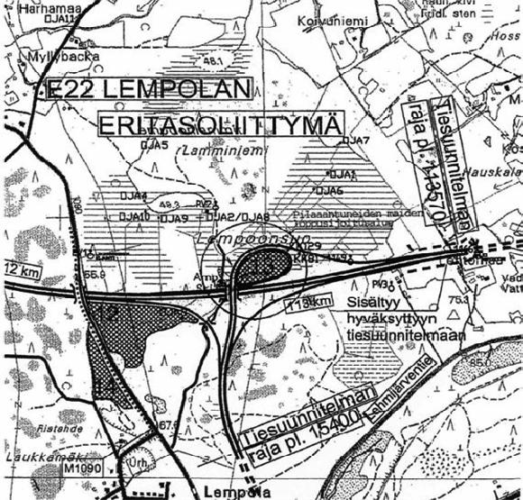 Kuva 33 Pilaantuneiden maiden loppusijoitusalue, Lempola (Uudenmaan ympäristökeskus, 2004) maan pilaantunutta maamassaa. Riskiarvioinnin mukaan loppusijoituksesta ei aiheudu kuormitusta pohjaveteen.