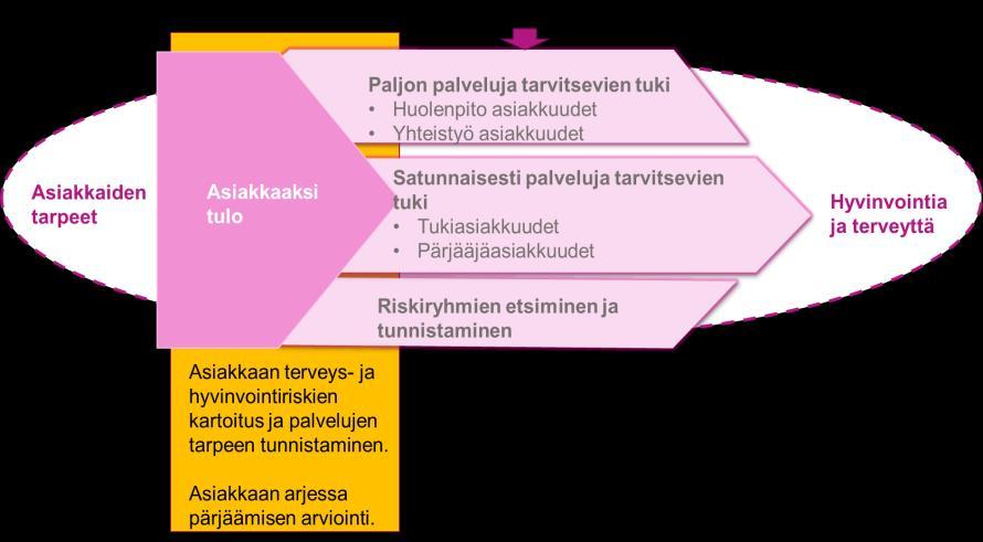 Asiakastarpeiden tunnistamisen prosessi Paljon palvelutarvetta Asiakkaillamme on