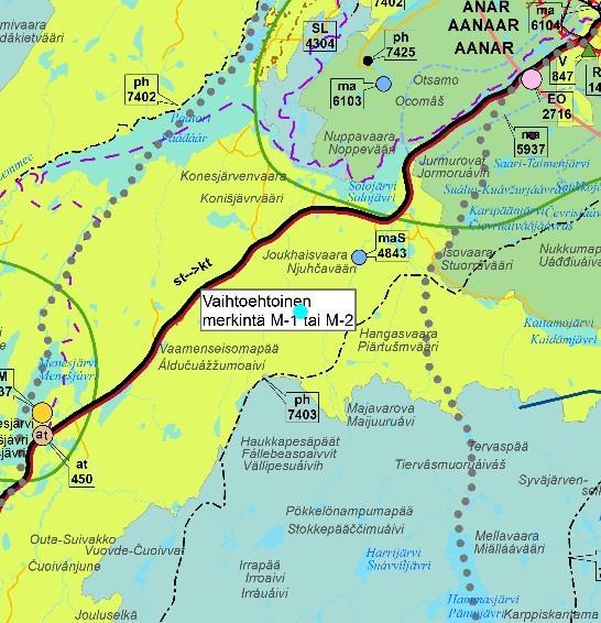 300 Pohjois-Lapin maakuntakaavassa 2040 osoitetaan Inarin alueella valmisteluaineiston vaihtoehdon 1 mukainen metsätalous- ja poronhoitovaltainen alue (M-1).