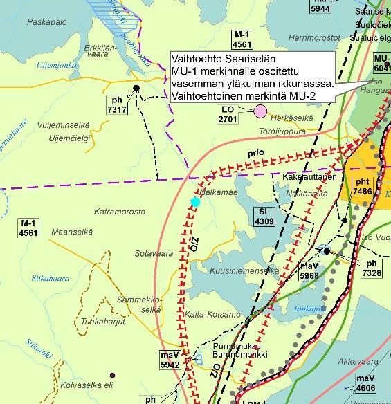 Muutetaan Saariselän alueet MU-2-merkinnän mukaiseksi (metsätalous-, matkailu- ja poronhoitovaltainen alue, jolla on erityistä ulkoilun ohjaamistarvetta). Alueella on jo matkailukäyttöä.