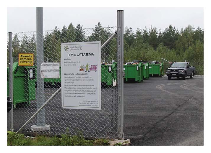 15 Vaarallisten jätteiden keräys Miehitetyt jäteasemat