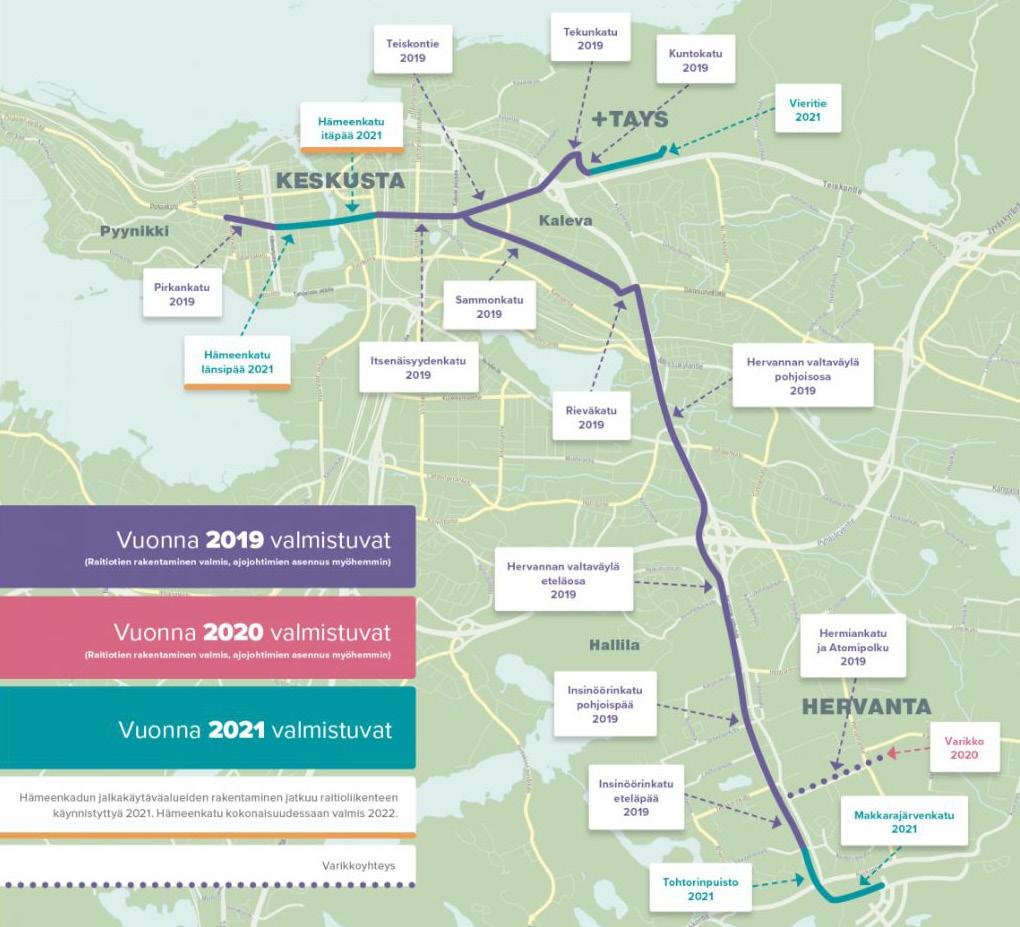 Raitiotie on keskeinen osa Tampereen kaupunkiseudun kuntien valtuustoissa 2015 hyväksymän rakennesuunnitelman sisältöä.