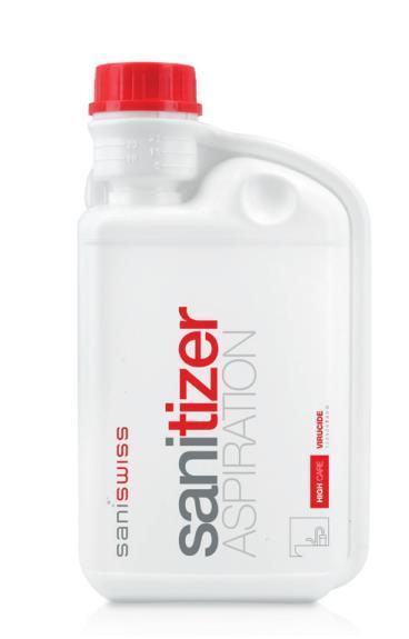 Sanitizer Aspiration Tiiviste Sanitizer Instruments Supertiiviste 3-in-1 imujärjestelmien desinfiointiaine ja hajunpoistaja Saniswiss Sanitizer Aspiration on kehitetty erityisesti erilaisia