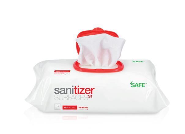 Sanitizer Surfaces S1 Sanitizer Surfaces S1 Pyyhkeet desinfiointiaine pinnoille Saniswiss Sanitizer Surfaces S1 on ympäristöystävällinen sporisidinen pintojen desinfiointiaine.