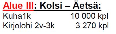 Kalastustiedustelu-saalis osaalueittain 2013-2016 37 516 kg 22 849 kg 1622 kg