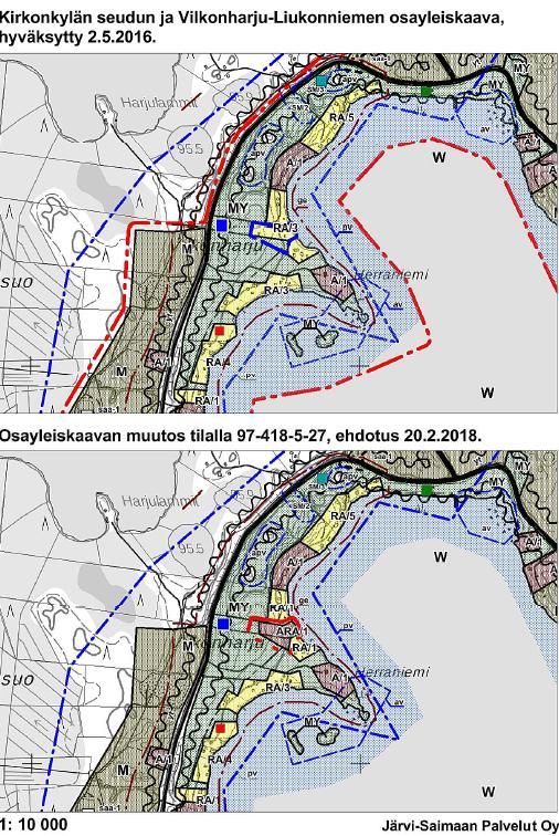 Kunnanvaltuusto 16 Liite 2 Kaava-asiakirjat ja lausunnot, liite nro 2. Osallistumis- ja arviointisuunnitelma ja kaavamuutoksen luonnosaineisto olivat nähtävillä 24.8. 7.9.2017 MRA 30 :n mukaisesti.