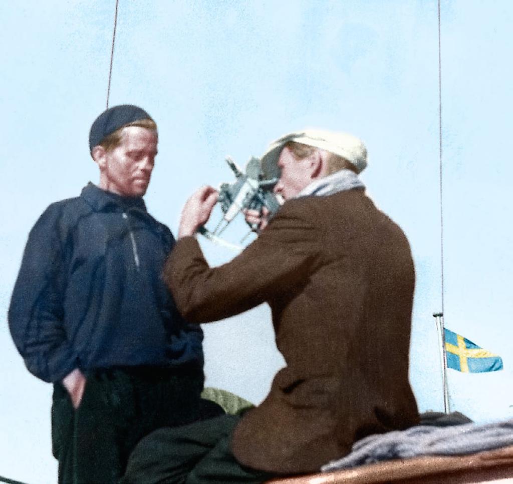 Neuvostoalusten varalta perässä liehui Ruotsin lippu, joka kuitenkin katosi myrskyssä Amerikkaa