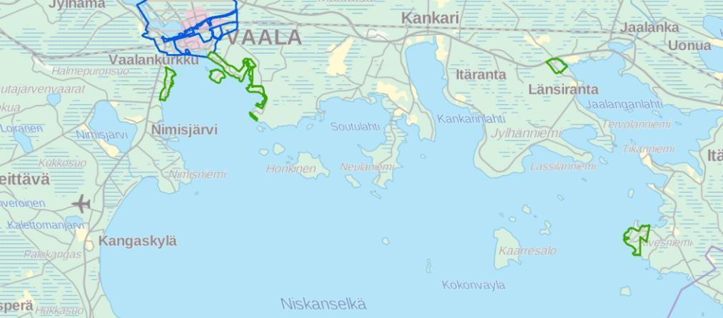 OSALLISTUMIS- JA ARVIOINTISUUNNITELMA / Oulujärven rantaosayleiskaavojen päivittäminen, Jaalangan ja Kankarin rantayleiskaavojen päivitys sivu 4(6) Asemakaavat ja ranta-asemakaavat Jaalangan ja