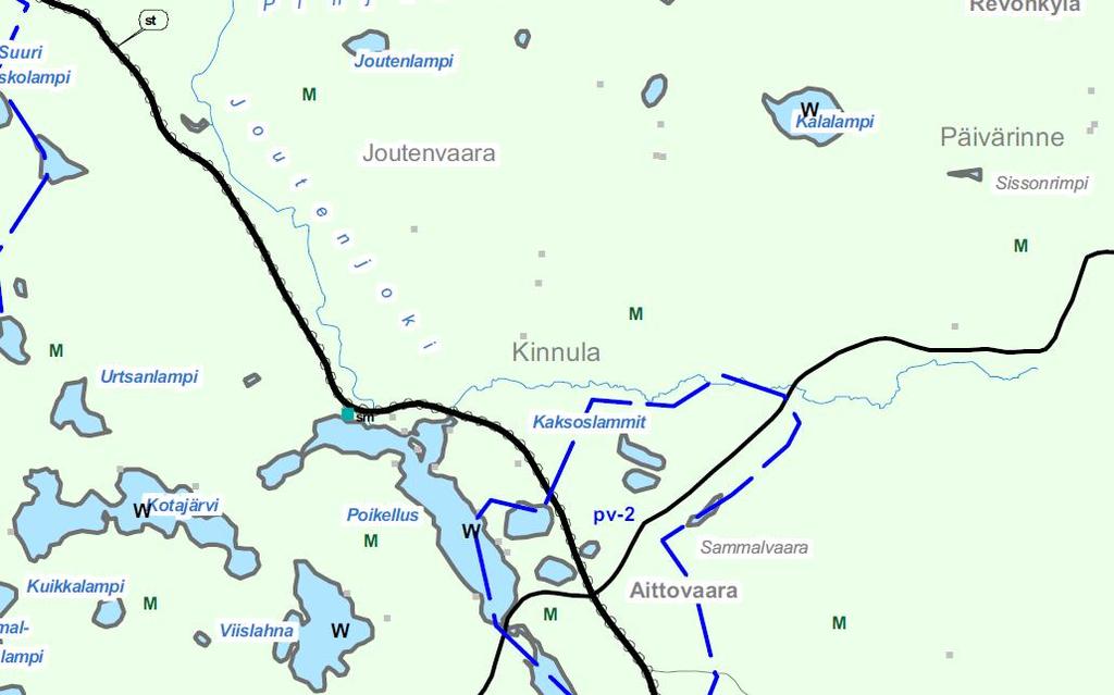 metsätalousvaltaiselle alueelle sekä II-luokan pohjavesialueelle (pv-2).