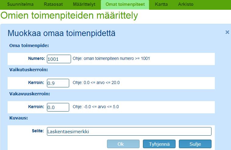 määriin (esim. 0.9 tarkoittaa -0 %).