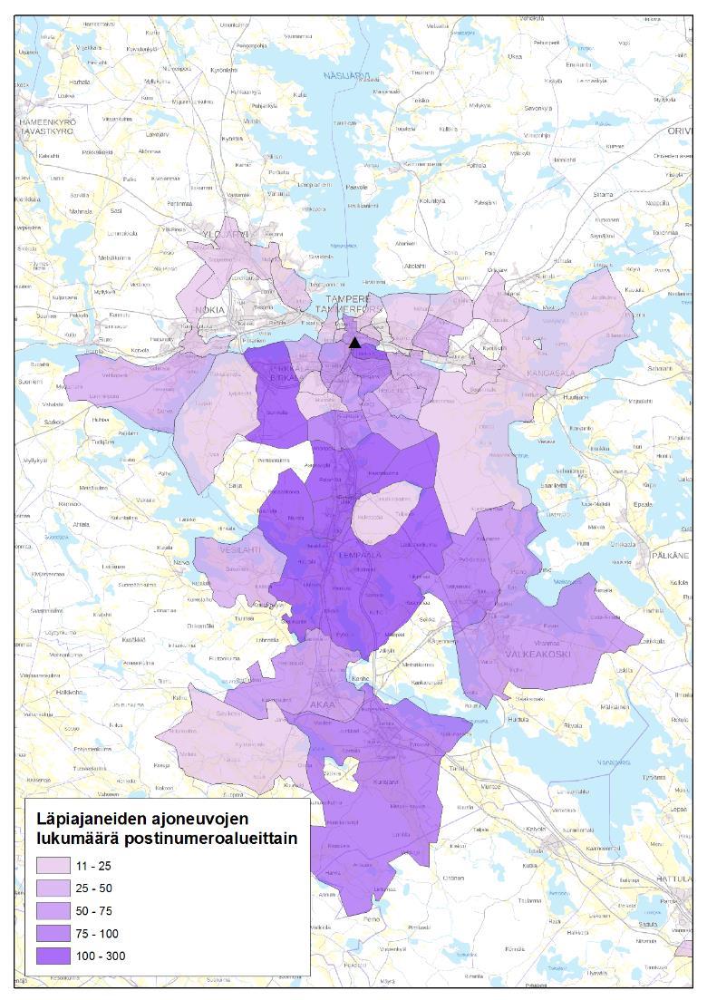 Lempääläntien mittauspisteen liikenne 22.5.