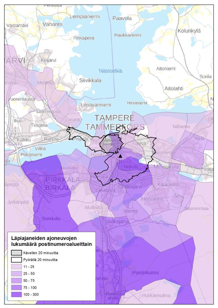 Lempääläntien mittauspisteen liikenne 22.5.