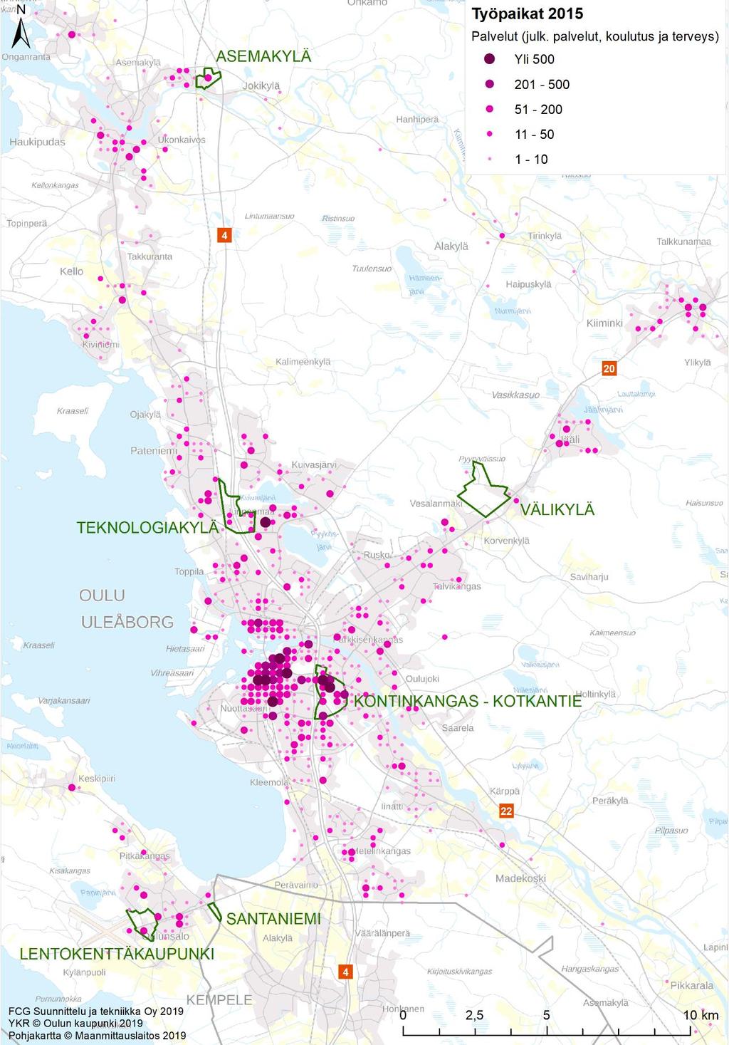 FCG SUUNNITTELU JA TEKNIIKKA OY Loppuraportti 44 (44) Julkisten palvelujen