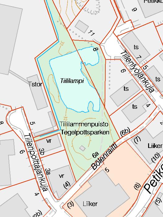 Tiililampi, Petikko Teollisuusalueen keskellä Petikossa oleva Tiililampi on syntynyt 1950 -luvulla, kun savea kaivettiin tiilen raaka-aineeksi.