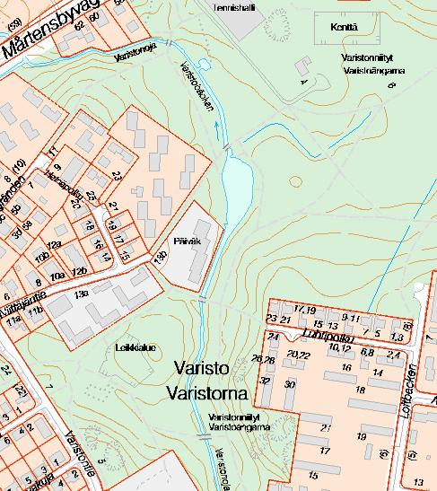 Varistonniityn lampi Varistonojan levennyksessä