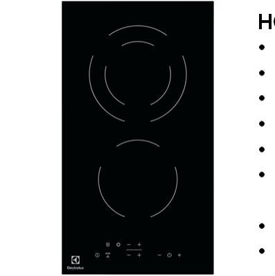 Keittotaso (Electrolux) HOC330F Keraaminen keittotaso