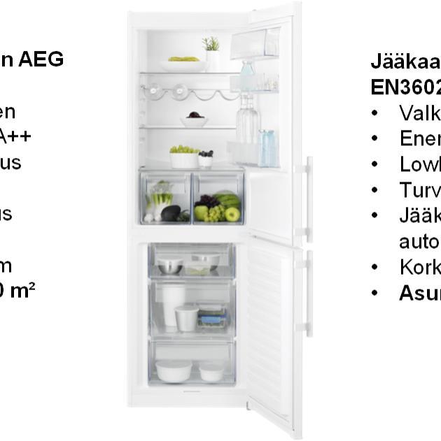 Automaattisulatus Elektroninen lämpötilanohjaus Turvalasihyllyt Korkeus 87,3 cm Asunnot <