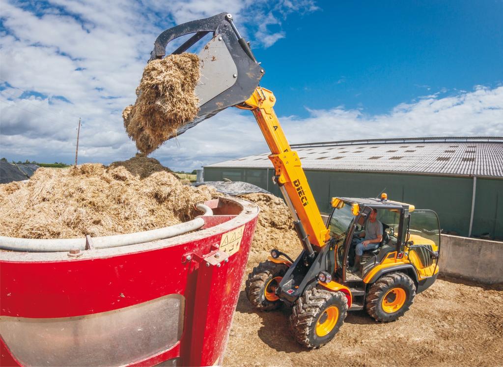 AGRI PIVOT Agri Pivotissa Dieci on yhdistänyt kurottajista tutun teleskooppipuomin erinomaisen ulottuvuuden