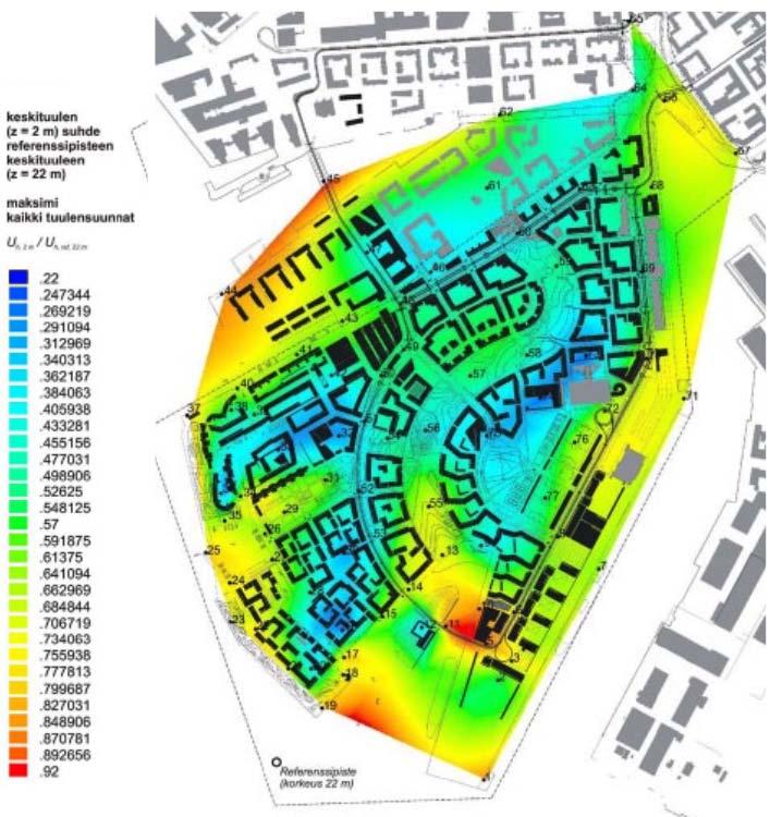 Maasto- ja rakennusmallin (esimerkiksi 3D-kaupunkimallin tai Maanmittauslaitoksen maastomallin) rajaus ja esitystavan tarkkuus vaikuttavat mallinnuksen tuloksiin.