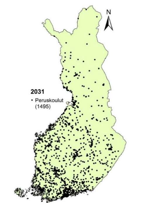 Peruskoulu Alakoulu (lk 1-6) 30 334 368 614 251 51 1 1884 Yläkoulu (lk 7-9) 0 1 15 109 118 37 0 325 Yhtenäiskoulu (lk 1-9) 8 10 23 124 100 135 7 366 Yht.