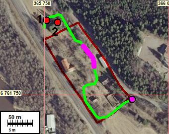 11 Röykkiöstä nro 1 noin 20 m itä-kaakkoon on toinen, ennestään tiedetty röykkiö (nro. 2, N 6761895,9 E 365776,9). Tämä röykkiö ei ole suunnitellun maakaapelilinjan reitillä.