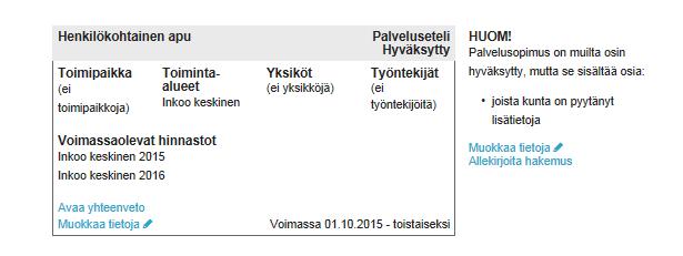 Allekirjoita hakemus. Tutustu ennen allekirjoitusta palvelun sääntökirjaan ja ruksaa sen jälkeen valinta Olen lukenut ja hyväksynyt sääntökirjan.