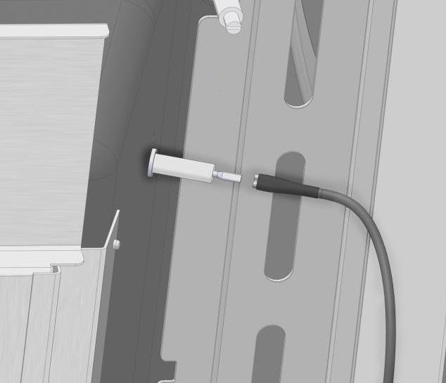 " Kiinnitä putkiston lanka sivupolttimen elektrodiin.