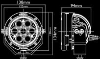 CANNON GEN2 4,7"t 40W, MULTI-OPTIIKKA, 1 LUX: 215M, REF.