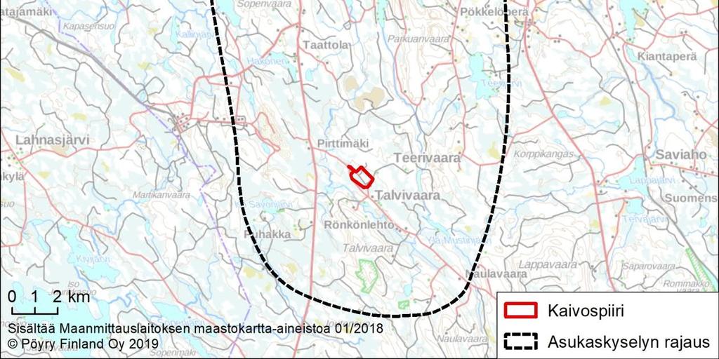 Kyselyllä selvitettiin hankkeen mahdollisia vaikutuksia ihmisten elinoloihin, viihtyvyyteen ja virkistyskäyttöön.