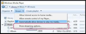 Yhteyden muodostaminen Wi-Fi-verkkoon musiikin kuuntelemiseksi tietokoneen kautta (Windows Media Player -ohjelmiston käyttäminen Sony Music Center - sovelluksen kautta) Voit hallita kotiverkossasi