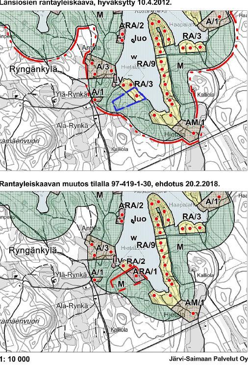 Kunnanhallitus 11.3.2019 33 LÄNSIOSAN RANTAYLEISKAAVAN MUUTOS KOSKIEN HIRVENSALMEN RIPATIN KYLÄN TILAA RANTARYNKÄ 1:177 Tekn.ltk 29.8.